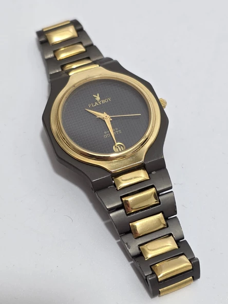 Playboy 33mm Sekizgen Kasa Çelik Kordon Kol Saati 2.El