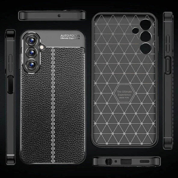 Samsung Galaxy A05s Kılıf Focus Deri Desen Silikon Kapak - 3
