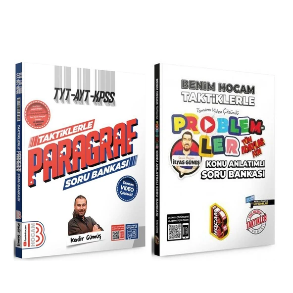 Benim Hocam TYT Paragraf ve Problemler Konu Anlatımlı Soru Bankası 2 Kitap Set