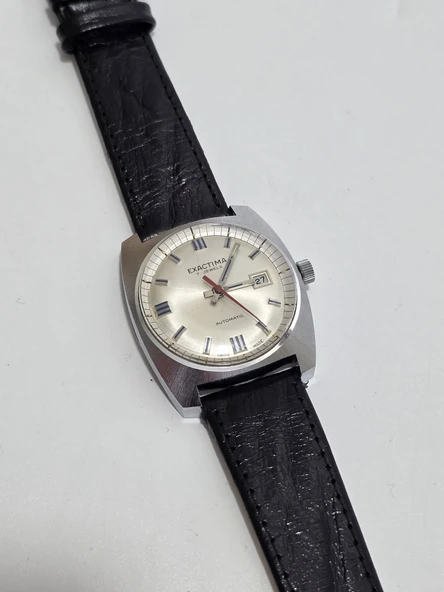 Exactima 37mm Deri Kordon Vintage Erkek Kol Saati 2.El