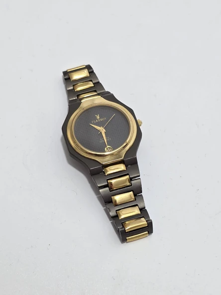 Playboy 33mm Sekizgen Kasa Çelik Kordon Kol Saati 2.El - 6