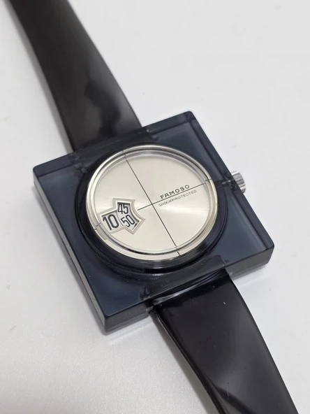 Famoso Shockprotected Jump Hour 38.5mm Silikon Kordon Kol Saati 2.El - Resim 7