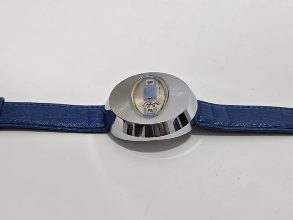 Hudson De Luxe Jump Hour 44mm Deri Kordon Erkek Kol Saati 2.El - Resim 6