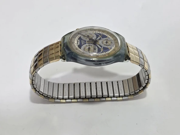 Swatch Chrono La Reine 37mm Çelik Kordon 1992 Vintage Kol Saati 2.El - 4