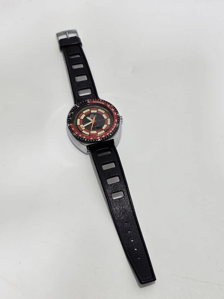 Nelco Ralli Yarış 40mm Deri Kordon Erkek Kol Saati 2.El - Resim 2