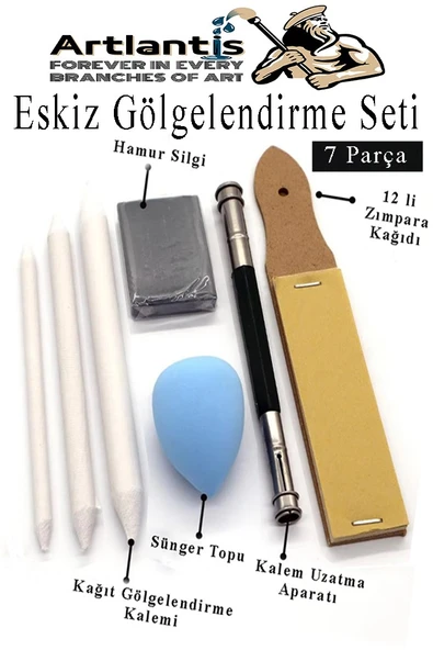 Telli Suluboya Bloğu Kağıdı A4 210gr 20 Yaprak İnce Dokulu Gölgelendirme Zımpara Aquarell Kuruboya Dereceli Kalem Uzatma - Resim 2