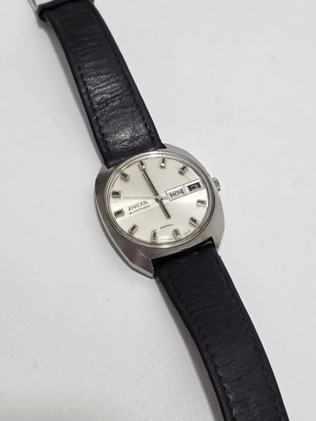 Enicar 37mm Deri Kordon Vintage Erkek Kol Saati 2.El ürün görseli
