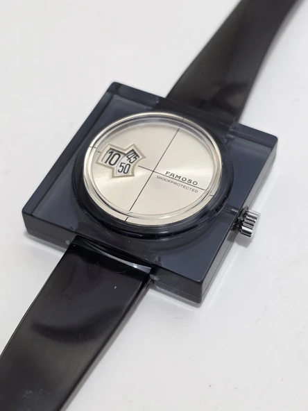 Famoso Shockprotected Jump Hour 38.5mm Silikon Kordon Kol Saati 2.El - Resim 2