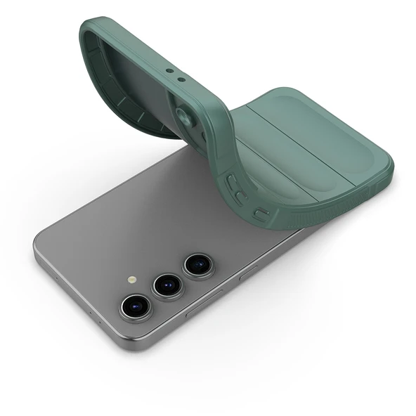 Samsung Galaxy S24 FE Kılıf Esnek TPU Oyuklu Arka Yüzey Tasarımlı Etnik Silikon Kapak - Resim 4