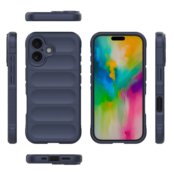 iPhone 16 Kılıf Esnek TPU Oyuklu Arka Yüzey Tasarımlı Etnik Silikon Kapak - 2