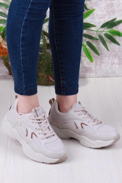 Fort 2107 LMB Rahat Hafif Kalın Taban Sneaker Kadın Spor Ayakkabı - Resim 6