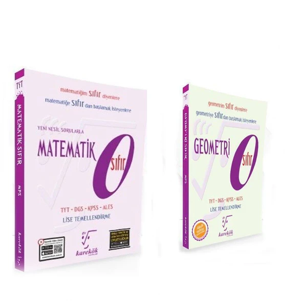 Karekök Yayınları Matematik ve Geometri Sıfır Seti 2 Kitap