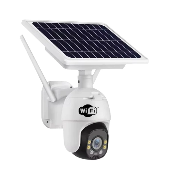 Güvenlik Kamerası Solar Panelli Su Geçirmez Gece Görüş Destekli Wifi Bağlantılı Kamera - 2