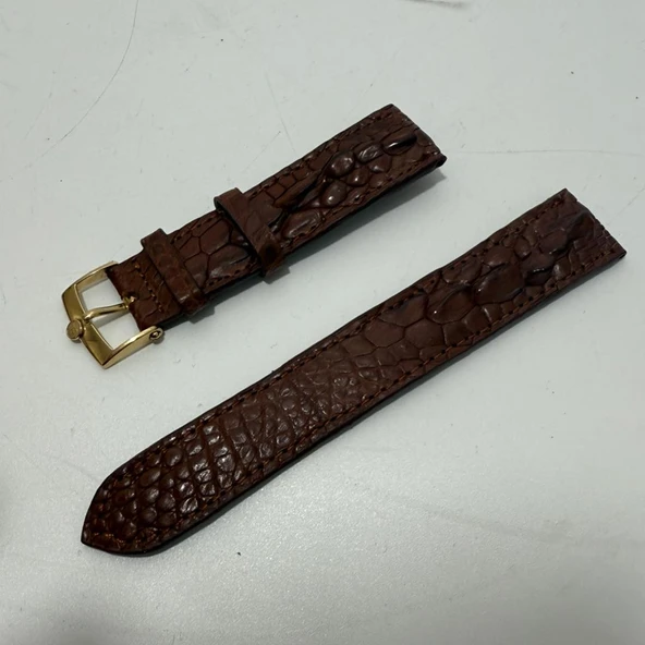 Kabartmalı Dikişli Deri Saat Kordonu 19mm - 6
