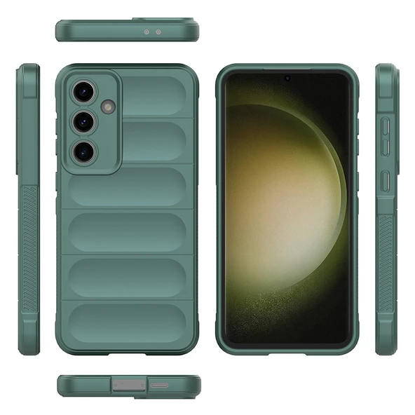 Samsung Galaxy S24 FE Kılıf Esnek TPU Oyuklu Arka Yüzey Tasarımlı Etnik Silikon Kapak - Resim 7