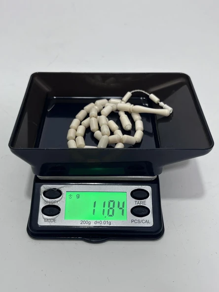 Kesme Fildişi Tesbih 11,83 Gram - Koleksiyonluk Fil Dişi Tespih - 5