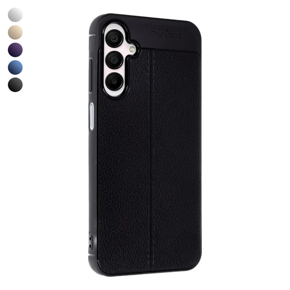 Samsung Galaxy A15 Kılıf Focus Deri Desen Silikon Kapak