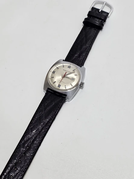 Exactima 37mm Deri Kordon Vintage Erkek Kol Saati 2.El - 2