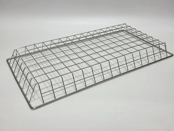 Paslanmaz Çelik Metal Sepet 49,5x25,5x4,5cm (1 Adet) - 3