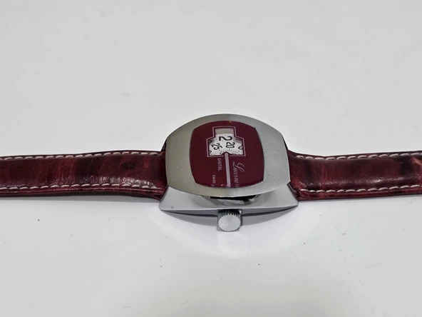 Lucerne Jump Hour 38x33mm Deri Kordon Erkek Kol Saati (ARIZALI) - Resim 4