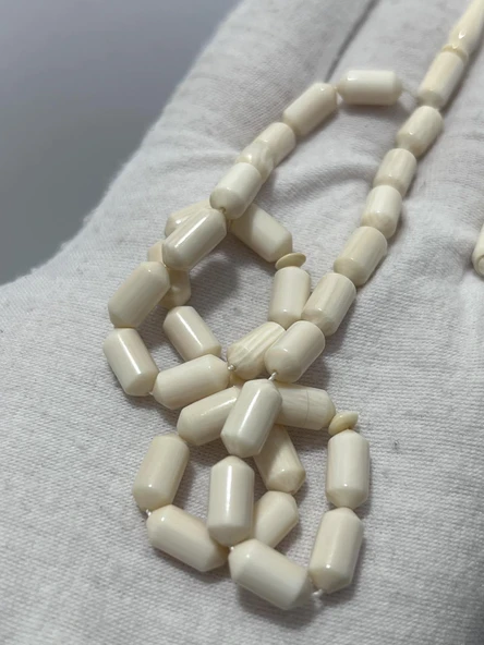 Kesme Fildişi Tesbih 11,83 Gram - Koleksiyonluk Fil Dişi Tespih - 4