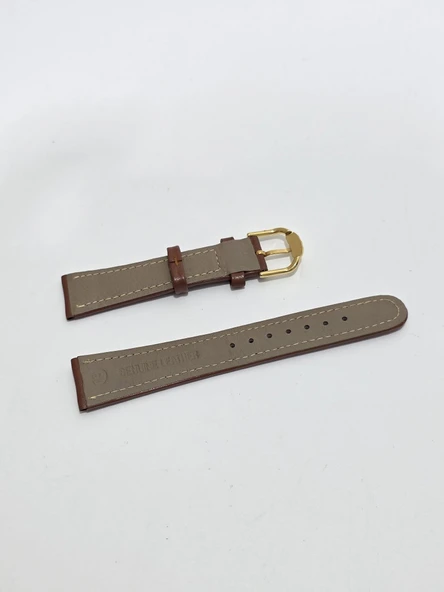 Dikişli Deri Saat Kordonu Taba 19mm - 3