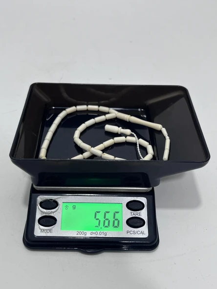 Kesme Fildişi Tesbih 5,65 Gram - Koleksiyonluk Fil Dişi Tespih - Resim 5