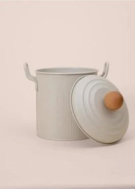 The mİa Stripe Bakliyat ve Deterjan Saklama Kabı Bej STP0022 - 3