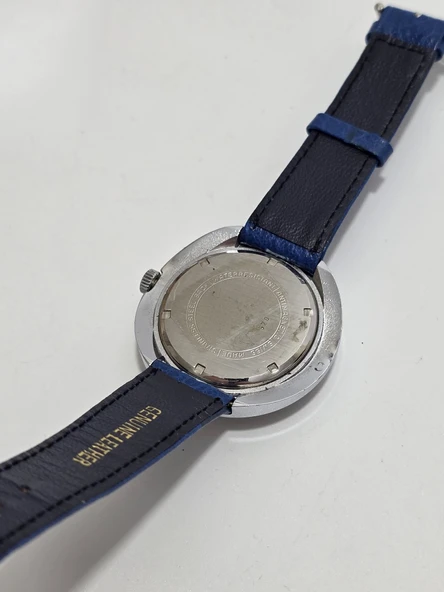 Hudson De Luxe Jump Hour 44mm Deri Kordon Erkek Kol Saati 2.El - Resim 7