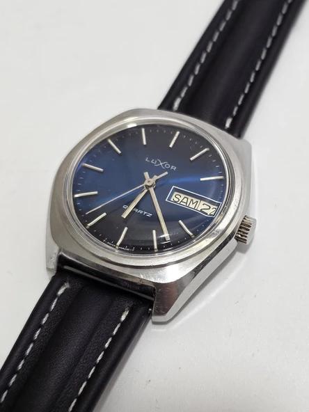 Luxor 37mm Deri Kordon Erkek Kol Saati 2.El - Resim 10