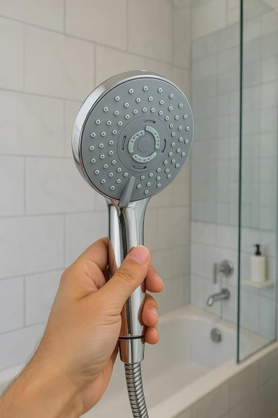 3 Foksiyonlu Krom Kaplama Duş Başlık,Hortum