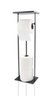 The Mia Tepsili Tuvalet Kağıdı Stand - Siyah - 54x15x12 Cm GLV0690 - 2