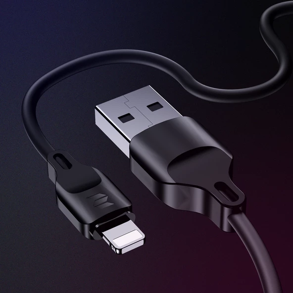 Rock Space Z12 Lightning Şarj ve Data Aktarım Kablosu 1mt 2A - 3