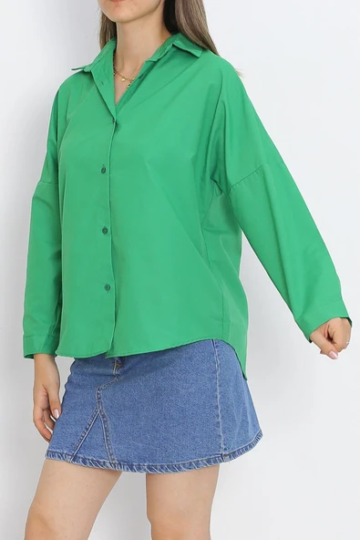 Oversize Gömlek Yeşil10 - 18934.1247. - 7
