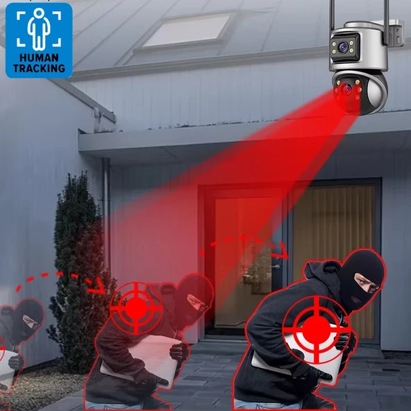 Ventus XMeye Akıllı Güvenlik Kamera Seti 2 (Dual Lens) Wifi Akıllı Kamera 500GB HDD Gece Görüş Waterproof - 5