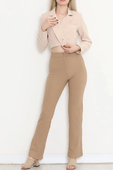 Crop Ceket Bej   1026.1247. - 4