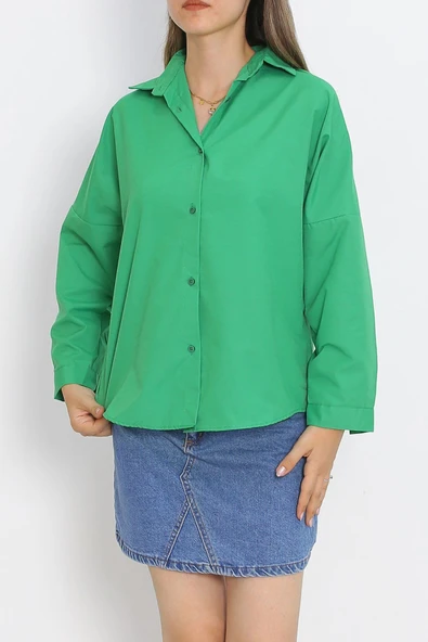 Oversize Gömlek Yeşil10 - 18934.1247. - 6