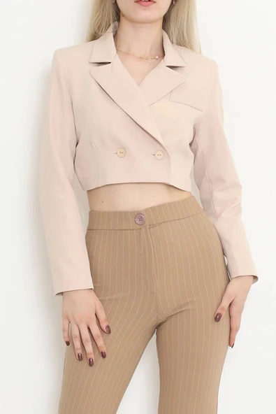 Crop Ceket Bej   1026.1247.