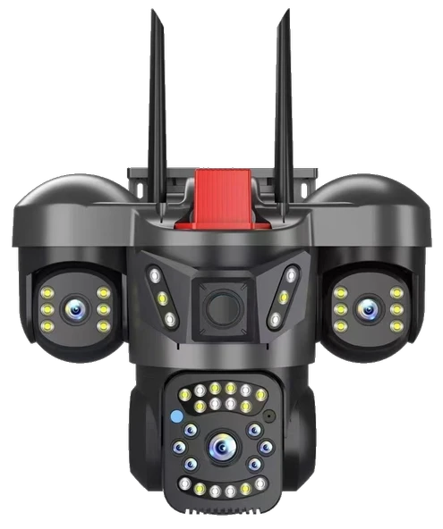 O-Kam 5011 9MP 3 Lensli Akıllı Güvenlik Kamerası Wifi Gece Görüş Sesli Kişi Takibi - Resim 5