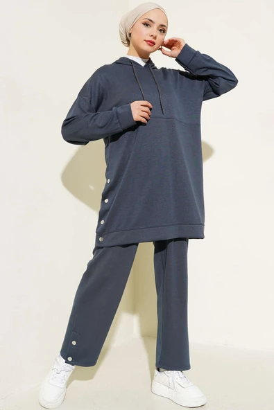 Loyşa Yanları Çıtçıtlı İkili Takım Füme ürün görseli 1