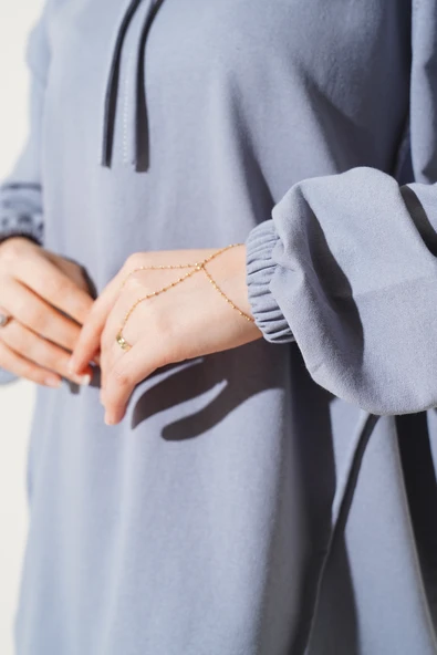 Balance Armalı Kapüşonlu Salaş İkili Takım Kayrak Grisi - Resim 4