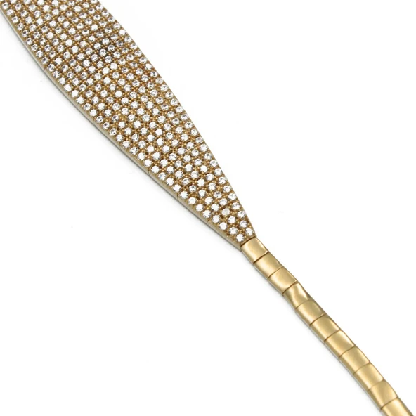 14 Ayar Taşlı Oval Set - 3