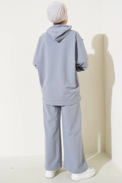 Balance Armalı Kapüşonlu Salaş İkili Takım Kayrak Grisi - Resim 3