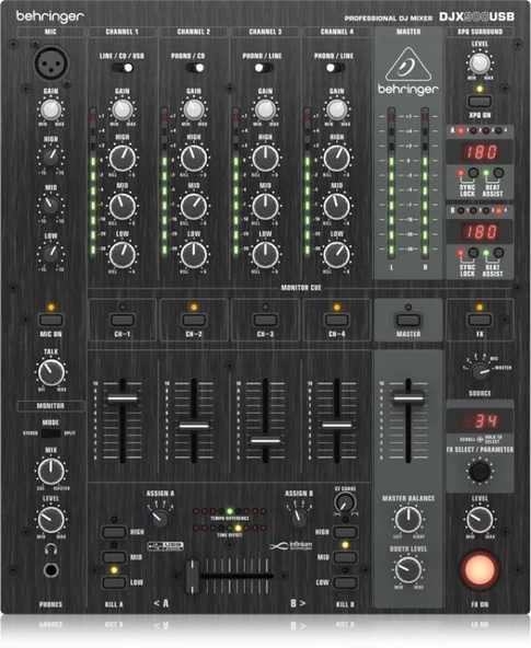 BEHRINGER Pro Mixer DJX900USB 5 Kanallı USB Dj Mikser