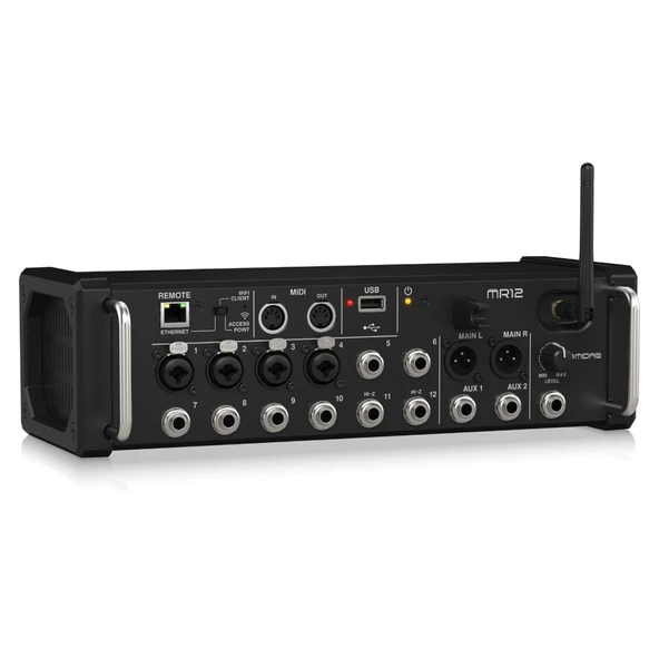 Midas MR12 12 Girişli Dijital Mikser iPad/Android Tabletler için Uygun, 4 Midas PRO Preamp, 8 Hat Girişi, Entegre Wifi Modülü ve USB Stereo Kaydedici - 3