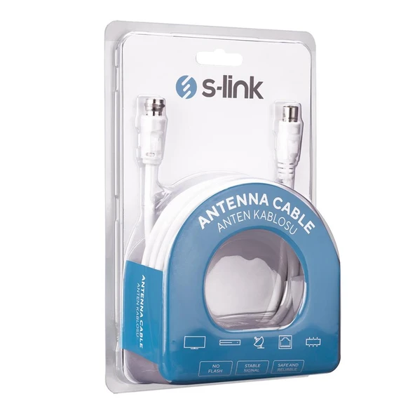 S-link SLX-843 3m TV 9.5M To RG6 F-M Anten Kablosu - 2