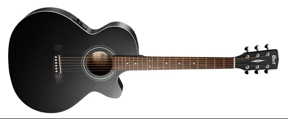 Cort SFX-ME BKS Elektro Akustik Gitar Black Satin - Mat Siyah - Resim 2