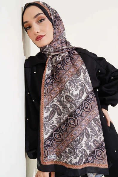 Antika Desen Soft Şal Camel