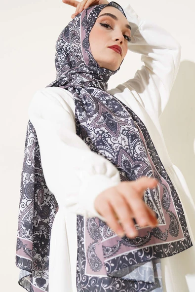 Etnik Motif Desenli Şal Tarçın