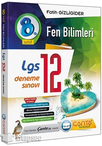 8. Sınıf LGS Fen Bilimleri 12 Deneme Sınavı Çanta Yayınları